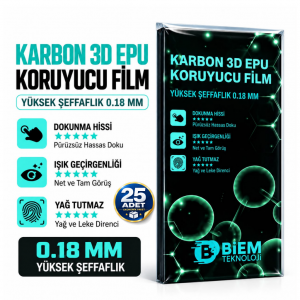 BİEMTEK Nano Şeffaf  EPU Repaır 120*180mm Paket 25 li (0.18mm Kalın )