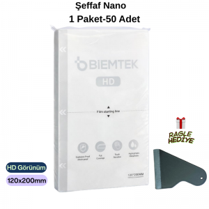 BİEMTEK Nano Şeffaf 120*200mm Paket 50 li
