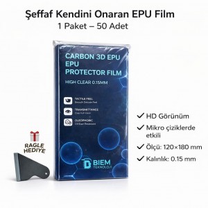 BİEMTEK Nano Şeffaf Repaır 120*180mm Paket 50 li (0.15mm Kalın )