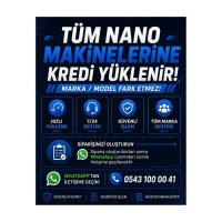 Tüm Nano Makinelerine  1 Adet = 50 Kredi Yükleme Hizmeti